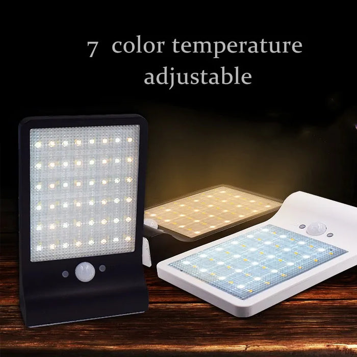 QLTEG 48 LED 800 LM Outdoor Solar Power Street Wall Lamp PIR Motion Sensor Garden Security Waterproof remote control solar light