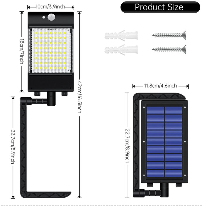 Solar Flood Lights Outdoor 360 Degree Swiveling Solar Security Lamp Solar Motion Sensor Light Ecofriendly and Energy Saving