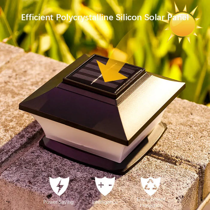 Solar Post Light with Auto On/Off, LED Landscape Lighting for Garden Pathways Fence Patio Posts