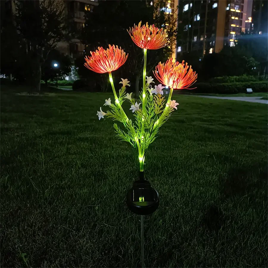 Solar Flower Lights Outdoor Waterproof Solar Garden Lighting For Garden Pathway Courtyard Decoartion