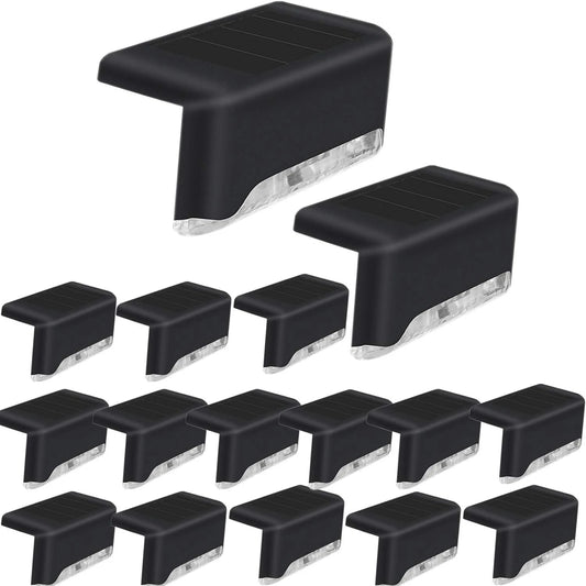 Solar Deck Lights for Outdoor, Waterproof Solar LED Lights for Deck, Step, Railing, Wall, Patio, Garden,Yard Cool (Warm)White