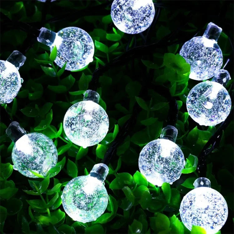 Solar String Lights Outdoor Solar Powered Light Led Crystal Globe Light With 8 Modes Waterproof for Garden Christmas Party Decor