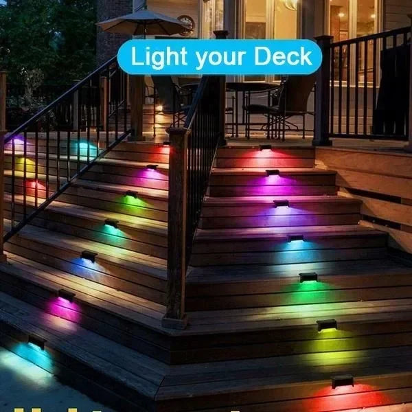 4/8/12 Pcs Solar Fence Lamp Outdoor LED Lighting Garden Fence Decoration Illumination for Courtyard Stairs or Exterior Wall