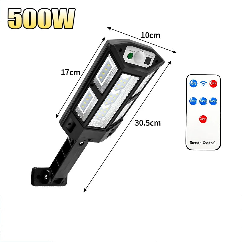 Super Bright 10000W/5000W/500W Outdoor Solar Light 300°Wide Angle Motion Sensor Street Light Outdoor High Power LED Street Lamp