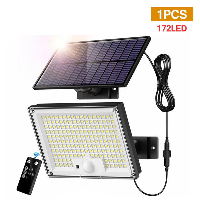 Solar Lights Outdoor Waterproof Motion Sensor 172 LEDs Super Bright 3 Modes Solar Flood Security Light for Outdoor Lights