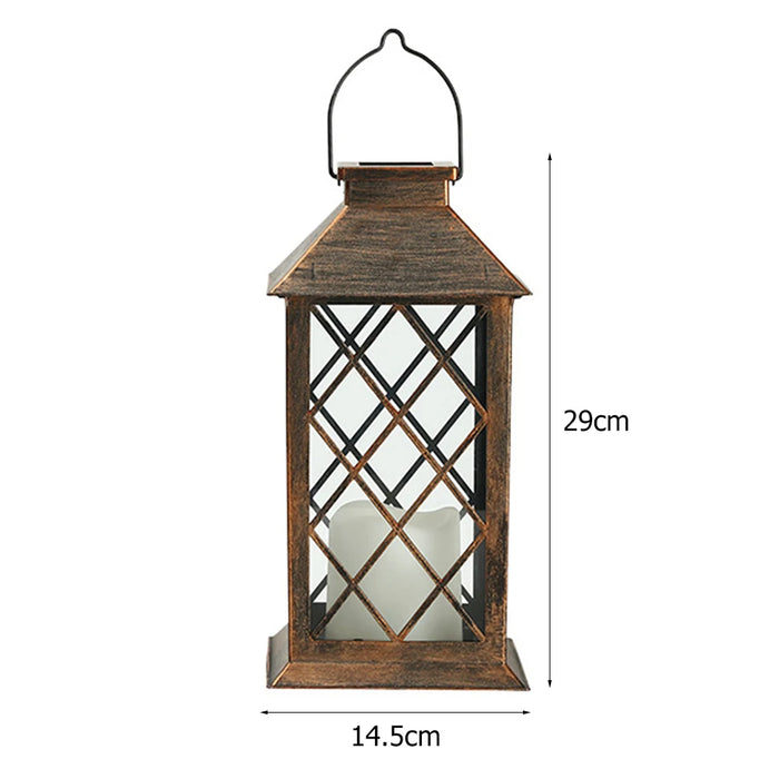 Solar LED Hanging Light Outdoor Garden Lantern Shape Ornament Backyard Porch Terrace Lawn Decoration Art Sculpture