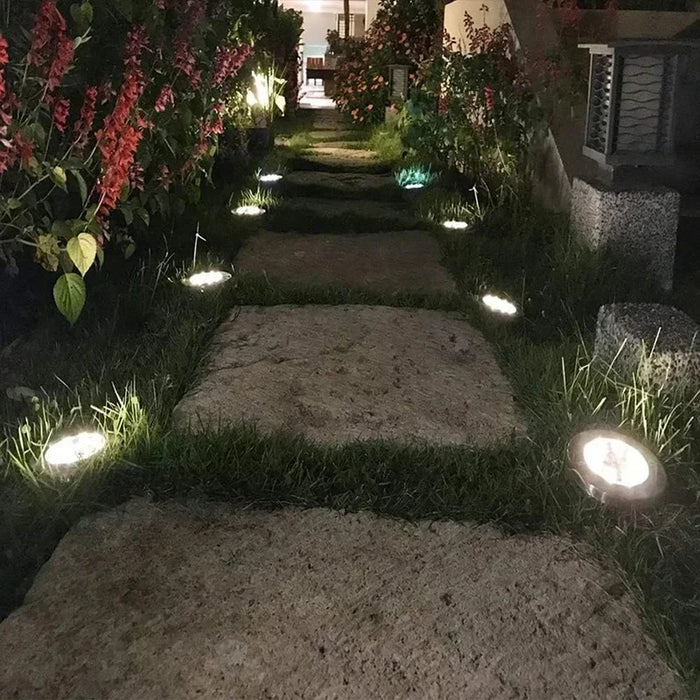 Solar LED Floor Lamp 8LED Outdoor Lawn Light Waterproof Underground Lamps for Lawn Decoration Garden Terrace Courtyard