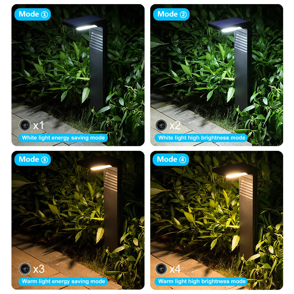 Solar Pathway Lights Outdoor Adjustable Head Solar Path Lights 4Modes 2200 MAh Waterproof  Solar Powered Landscape Light Garden