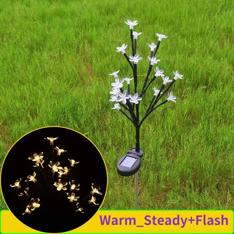 1~4 pcs LEDs Solar Flower Light Outdoor for Garden Decoration RGB Fairy Light Solar Powered Decor Lights for Landscape Backyard
