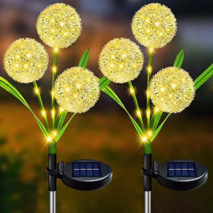 Solar Dandelion Flower Garden Lights Outdoor Waterproof Decoration Solar Fower Light for Garden Lawn Yard Art Wedding Decoration
