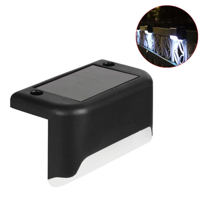Solar Deck Lights Outdoor Step Lights Waterproof Led Solar Lights for Railing Stairs Step Fence Yard Patio and Pathway