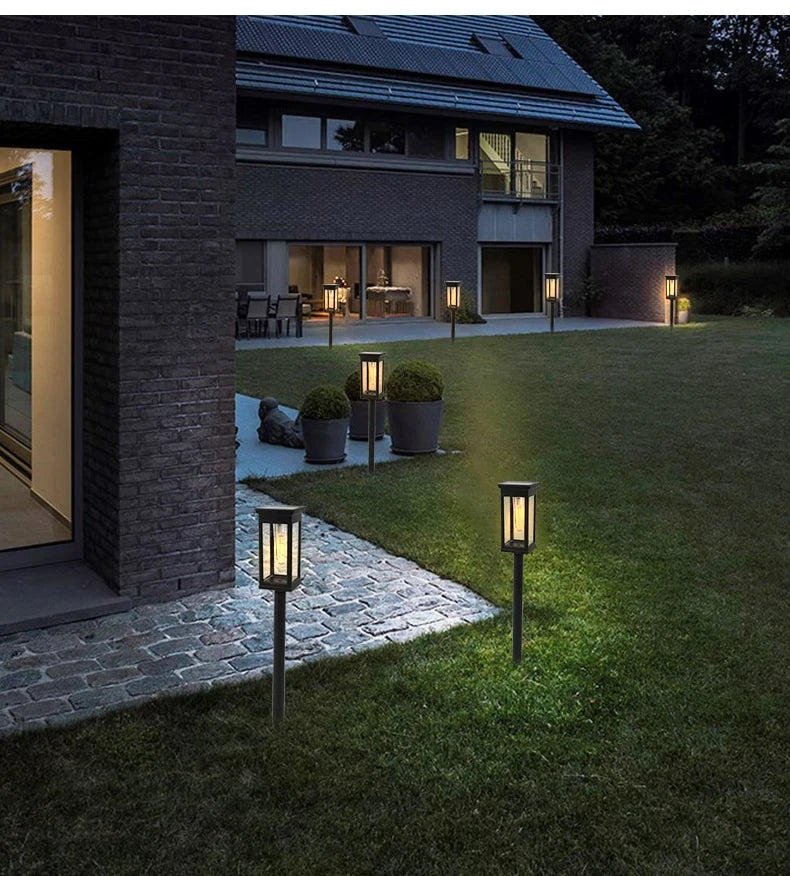 Solar Pathway Lawn Lights Outdoor Walkway Garden Tungsten lamp Waterproof Landscape Light Auto On/Off Lights for Yard Lawn Patio
