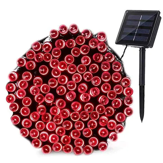 22M 200LED Solar Powered Fairy Lights Christmas Street Garland Led String Strip Light Outdoor Waterproof for Garden Wedding Lamp