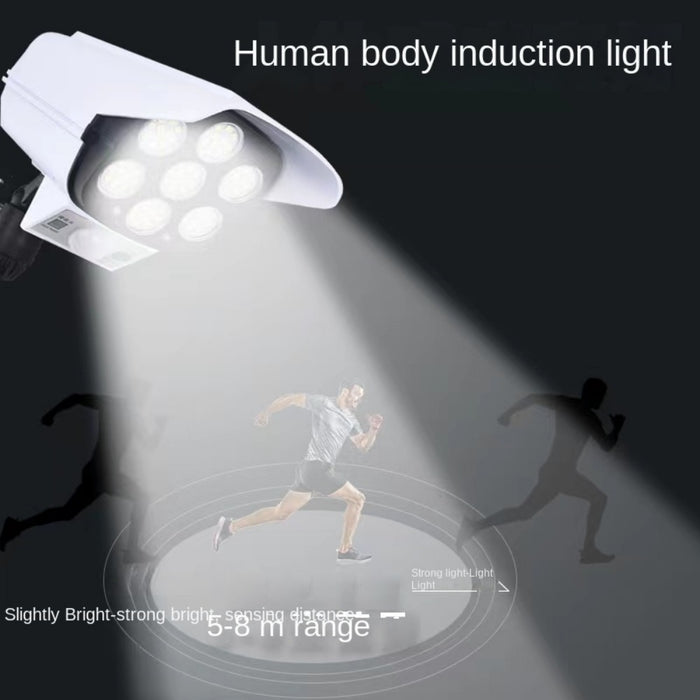 Solar Light Motion Sensor Security Dummy Camera Wireless Outdoor Flood Light IP65 Waterproof Lamp 3 Mode For Home Garden