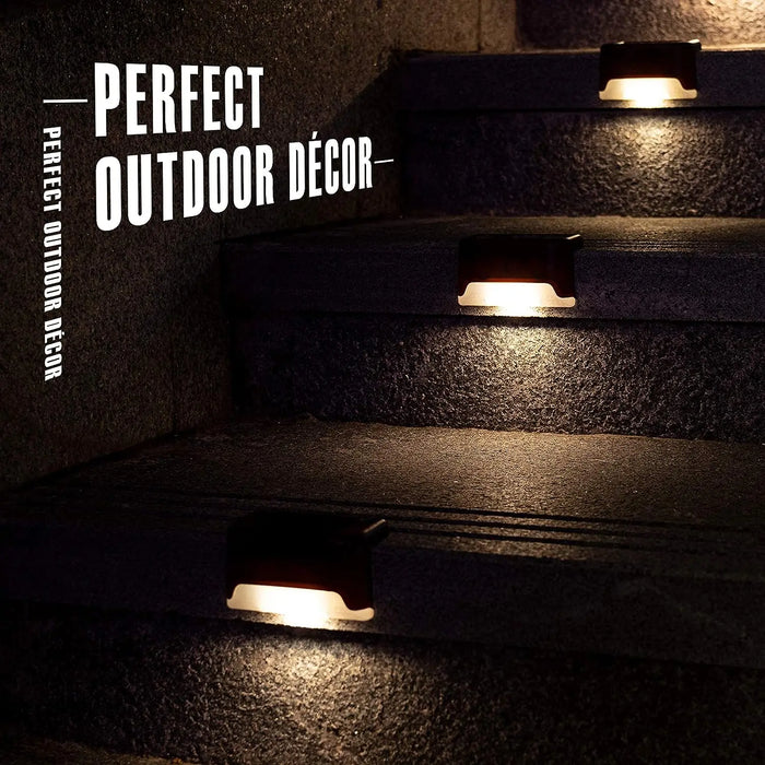 16 Packs of Solar Deck Lights for Outdoor, Solar Step Lights, Waterproof, Led Solar Lights for Outdoor Deckers, Stairs, Fences, Courtyard Flower Beds and Terraces