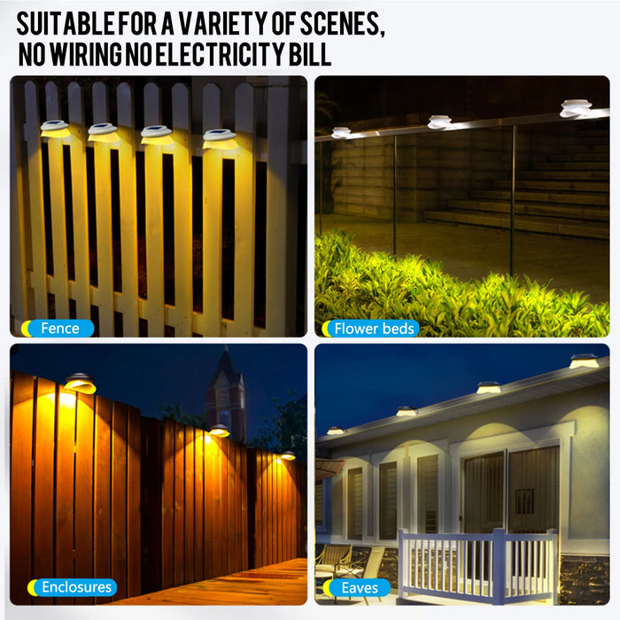 Hot Sale Fence Solar Light, Home Garden Outdoor Courtyard Fence Wall Decoration LED Outdoor Wall Light