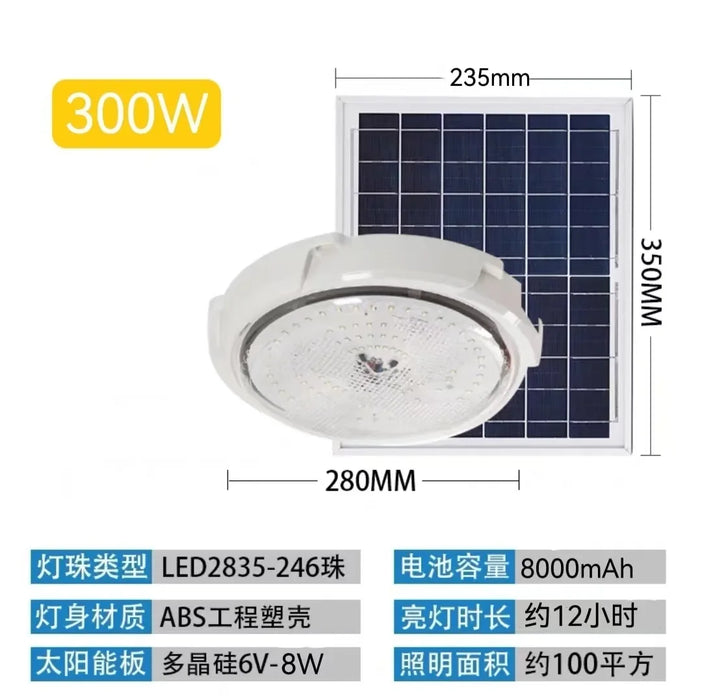 Solar Home Indoor Ceiling Light Rural Super Bright High Power Villa Balcony Corridor Room Living Room Garden Light