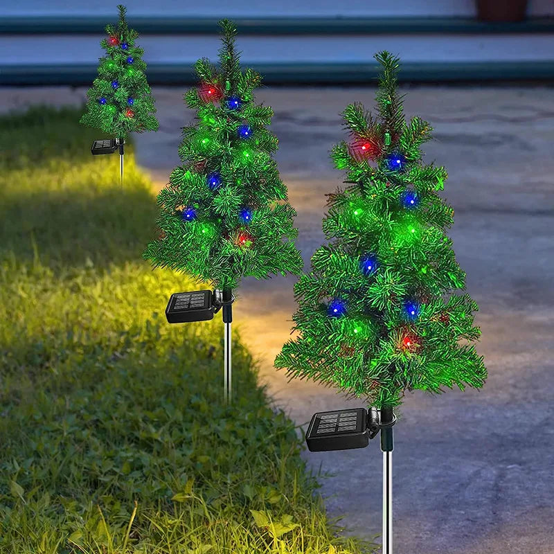 Solar Simulation Christmas Tree Lights Outdoor Party Lawn Garden Terrace Porch Landscape Atmosphere Decorative Lights Waterproof