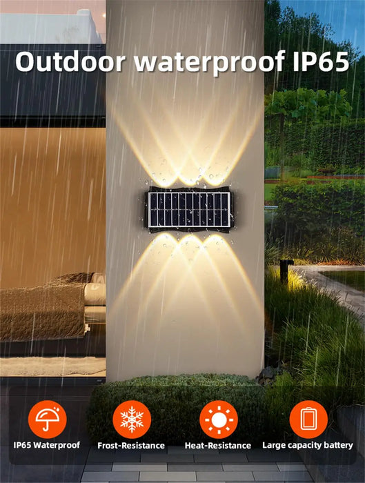 Solar LED Light, Outdoor Waterproof Wall Lamp, Streetlights Exterior Garden Decoration Yard Porch Walkway Solar Wall Light Home