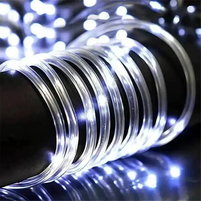 LED Solar String Lights Garden Waterproof Tube Rope Lamp Christmas Garland Fairy Lights For Outdoor Holiday Decoration Lighting