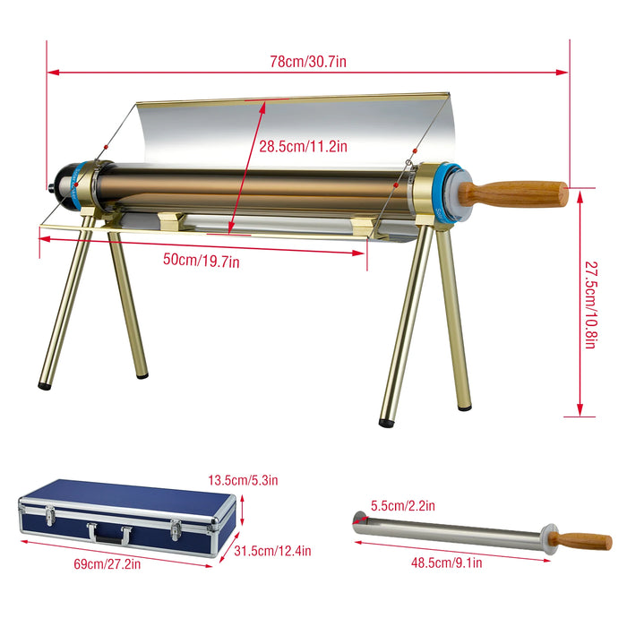Portable Solar Camping Grill Camping Cooking Utensils And Survival Equipment Multi-functional Solar Oven Outdoor Barbecue Tools