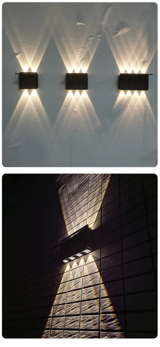 Solar Wall Light IP65 Waterproof Warm White Solar Outdoor Lights for Patio Deck Porch Barn Garage Garden Decoration