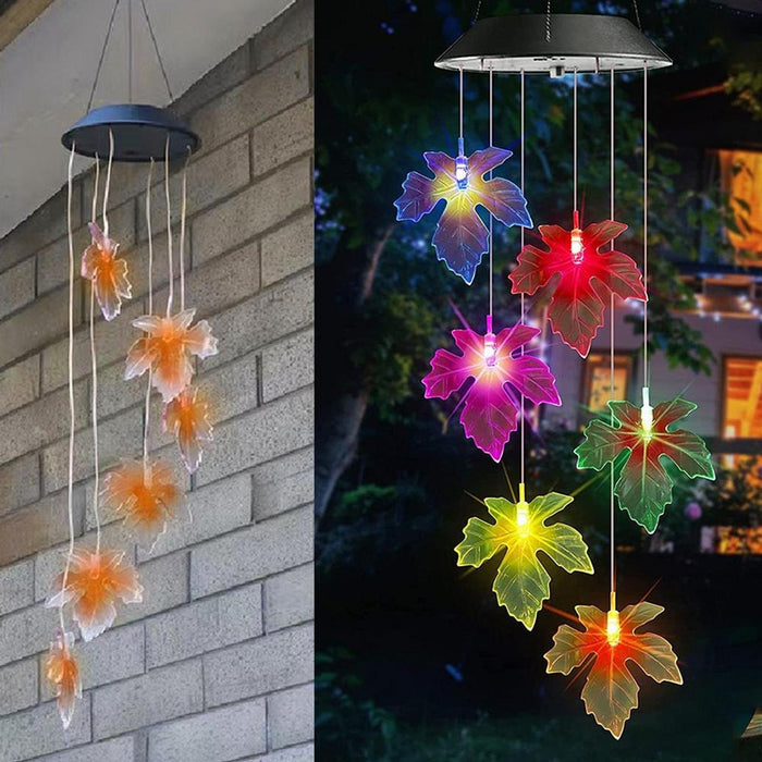 Solar Light Butterfly Windchime Light Rechargeable Christmas All Hallows' Day Party Atmosphere Landscape Balcony Decoration Lamp
