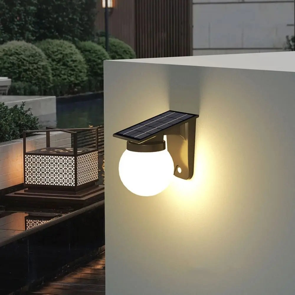 Auto on/Off Solar Wall Light Wall Mounted IP65 Waterproof Solar Induction Lamp Durable Sturdy Outdoor Solar Wall Lamp