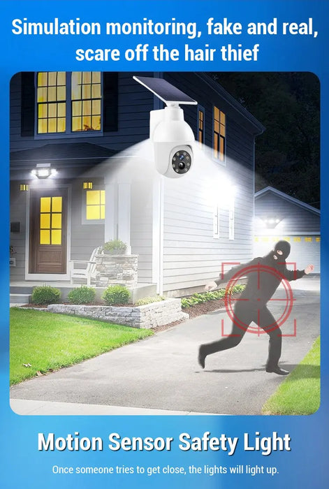 Solar light intelligent body sensor lighting lamp simulation surveillance camera solar garden light rainproof waterproof