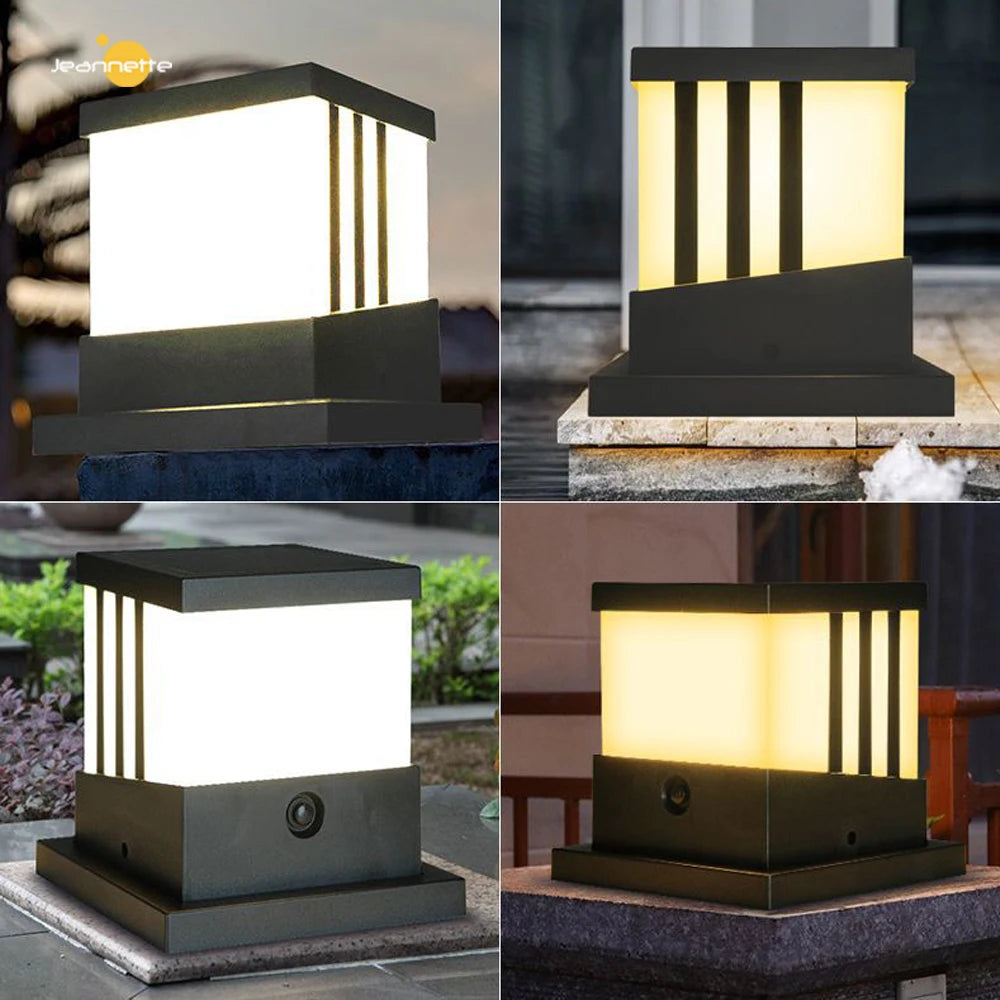Solar Garden Light Outdoor Patio Fence Gate Street Lamp Waterproof Solar Post Light for Porch Stairs Lawn Courtyard Garden decor