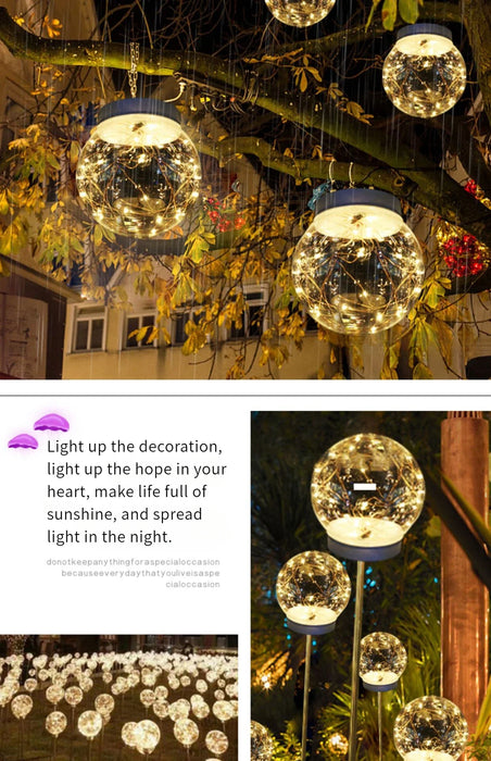 Solar Luminous Ball Reed Lamp Outdoor Scenic Spot Square Park Street Lighting Decoration Landscape Lawn Floor Lamp
