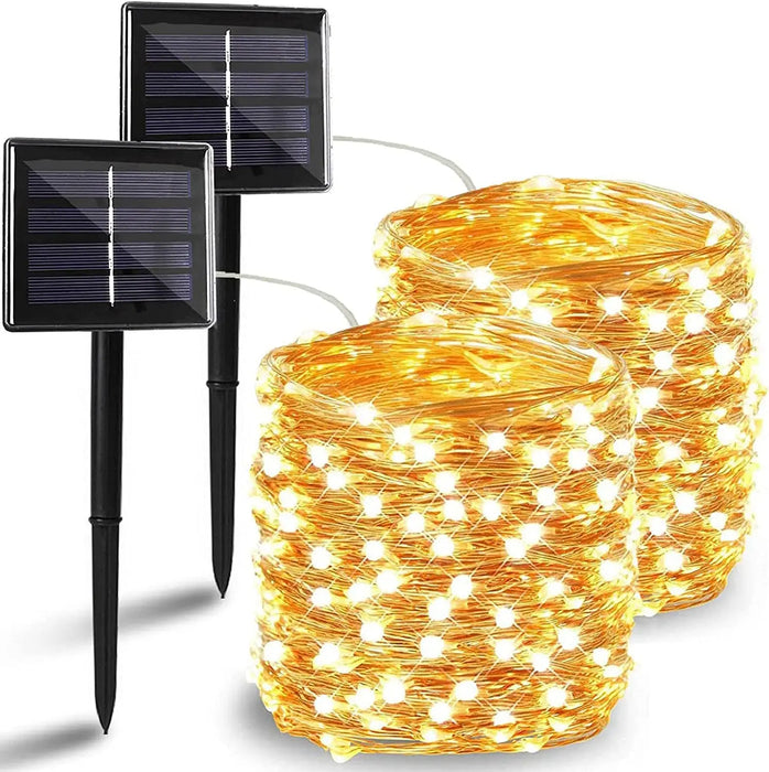 Solar LED Fairy String Lights Outdoor Waterproof 7m/12m/22m/32m 8 Modes Street Garland for Party Wedding Christmas Decoration