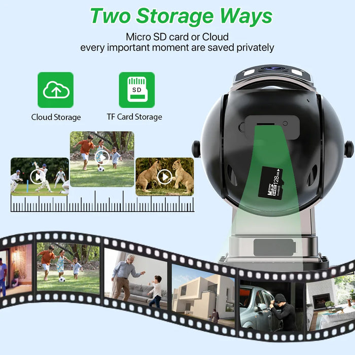 Solar WIFI Camera Built-in Battery Wireless 10X Zoom 3MP HD Camera PIR Detection Security Cam Two-way Audio Surveillance iCSee