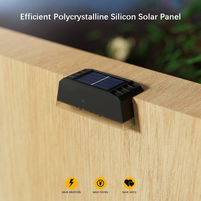 Solar Powered Wall Mounted LED Lights (2/3/4 LED) Automatic Night Lighting, Weather Resistant, Ideal for Outdoor Walls, Fences