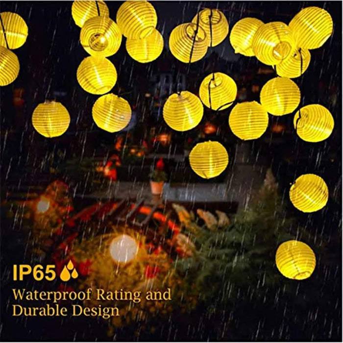 Solar Lantern String Lights Waterproof Outdoor LED Garland Fairy Light Patio Garden Decoration Light for Christmas Wedding Party