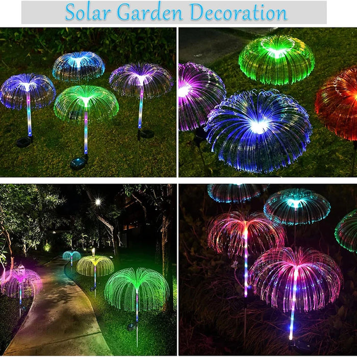 LED Solar Jellyfish Garden Lights Outdoor Waterproof Yard Balcony Pathway Lawn Wedding Party Decoration Solar Power Flowers Lamp