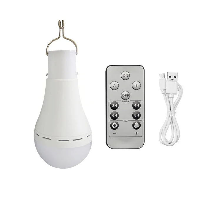 Solar Rechargeable Emergency Lamp USB Rechargeable Home Light Outdoor Campground Stand Light Wireless Remote Control Night Light