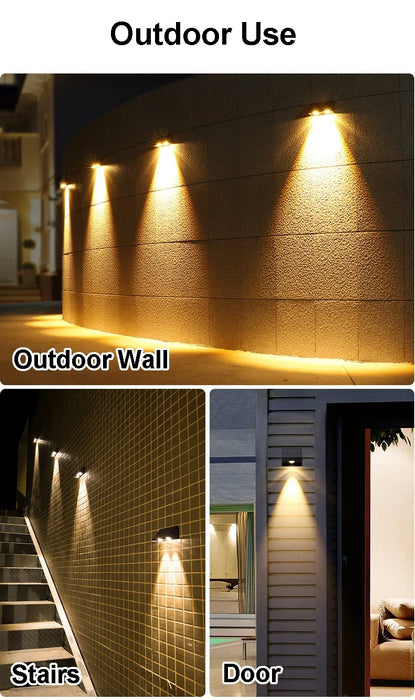 Solar Wall Light LED Outdoor Lamp Waterproof 1/2/3/4LED Beads Solar Powered for Porch Balcony Countyard Wall Fence Decortions