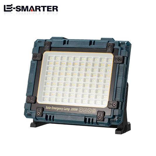 Rechargeable Solar Flood Light Outdoor Portable LED Reflector Spotlight IP66 Waterproof Camping Work Light Floodlight