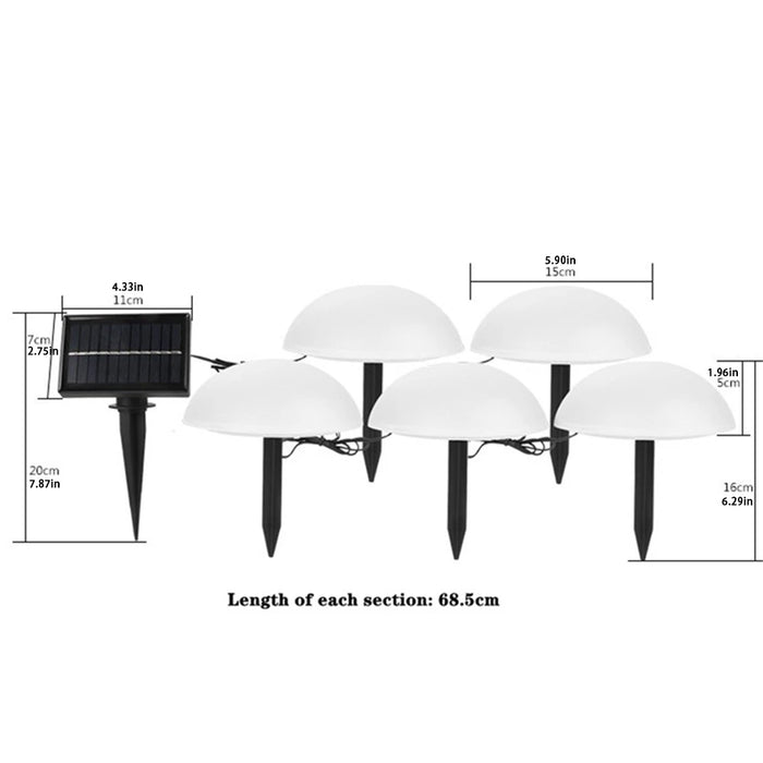 LED Solar Light Garden Lawn Lamp Waterproof Outdoor Landscape Christmas Lights Home Yard Driveway Patio Pathway Decor Lighting