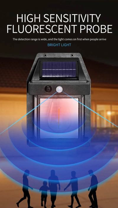 Solar Wall Lights Outdoor Tungsten Waterproof Wireless Motion Sensor Security Lamps Dusk to Dawn Lighting for Garden 1PCS NEW
