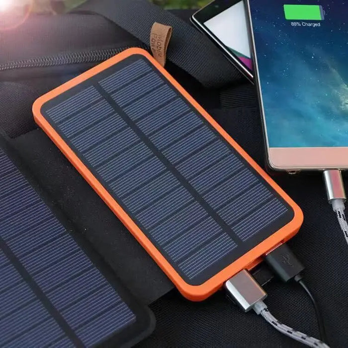Cross-border Foldable Solar Power Bank Large Capacity Waterproof Outdoor Lighting Mobile Power Supply20000Ma