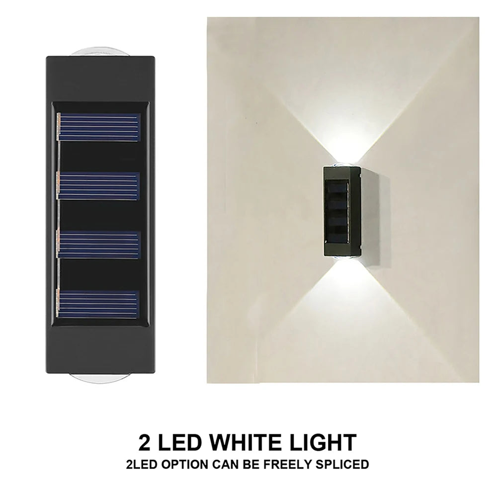 Solar Wall Light Outdoor Waterproof Solar Led Lights Up and Down Luminous Lamp for Garden Yard Street Landscape Balcony Decor