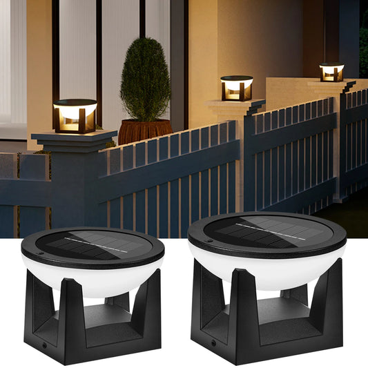 Solar Post Lights Outdoor Pillar Light Waterproof Modern Column Lamp LED Lantern Solar Powered Landscape Lighting For Patio Yard