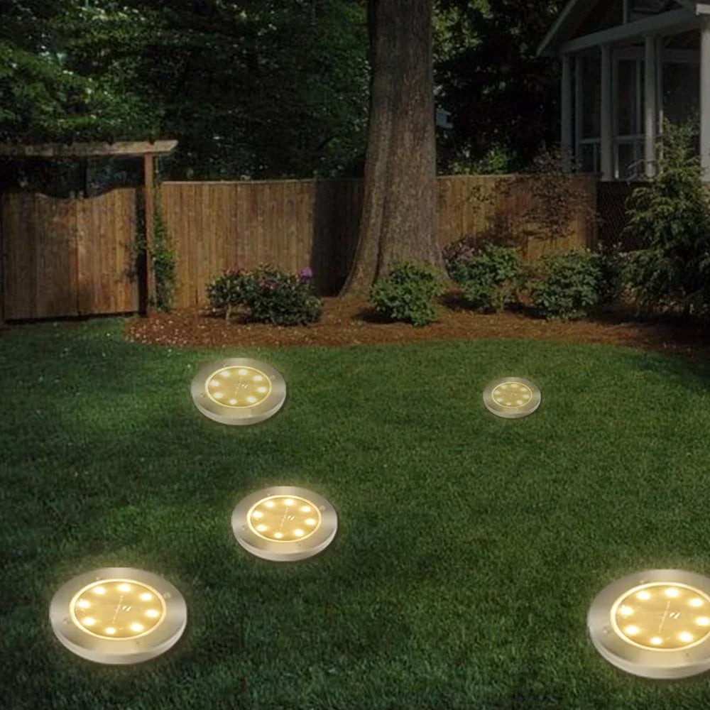 Outdoor Solar Ground Light Waterproof Garden In-ground Pathway Light Solar Landscape Light for Lawn Yard Deck Patio Walkway