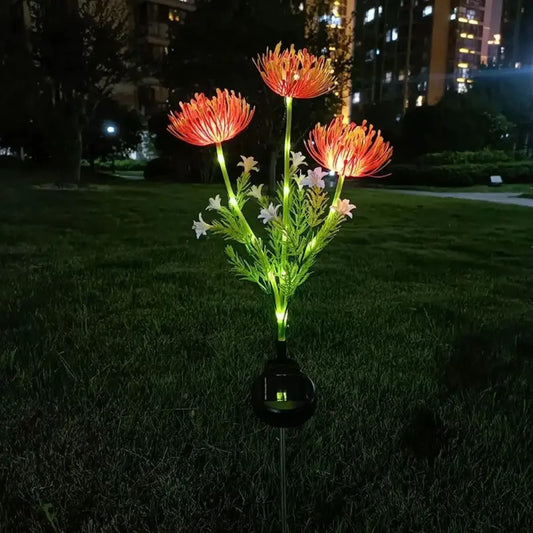 Solar Garden Lights Solar Flowers Lights with Glowing Flowers & Stems Solar Outdoor LED Light for Garden Pathway Deck Yard Decor