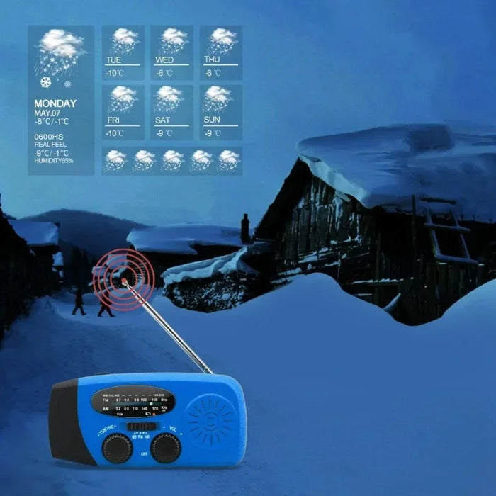 Hand Solar Radio Portable Power Bank AM/FM/NOAA Emergency Weather Radio for Hurricane Earthquake Disaster Survival Supply