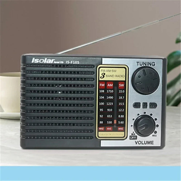 Multi Band FM Radio Solar Charging Emergency Radio with LED Lights Wireless Bluetooth Speaker Supports TF USB FM / AM / SW Radio