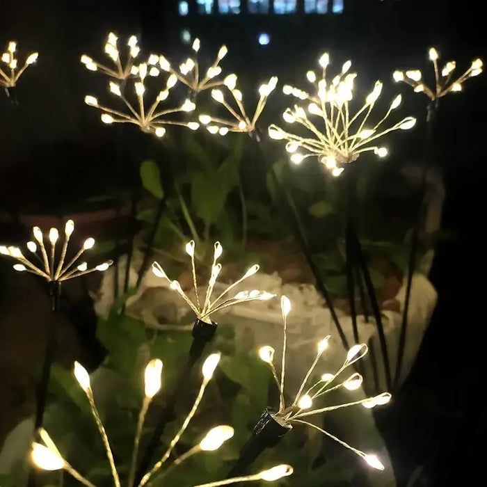 1PC Solar LED Floral Firework Garden Lights Outdoor Waterproof Lawn Lamp,Landscape Lighting For Yard,Terrace,Balcony，Path,Park