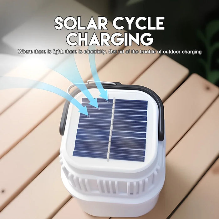 1000W Outdoor Solar LED Camping Light USB Rechargeable Tent Lamp Portable Lanterns Emergency Lights For BBQ Hiking Night Market